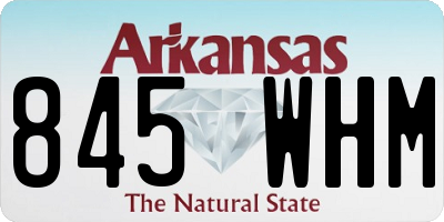 AR license plate 845WHM