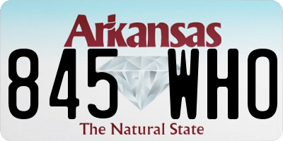 AR license plate 845WHO