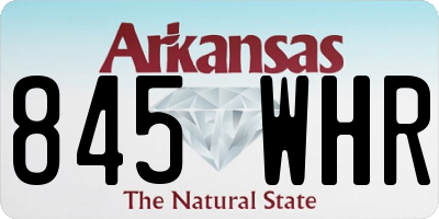 AR license plate 845WHR