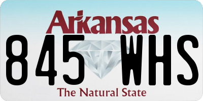AR license plate 845WHS