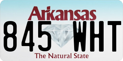 AR license plate 845WHT