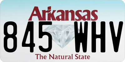 AR license plate 845WHV