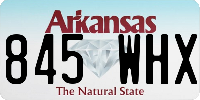 AR license plate 845WHX