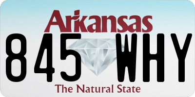 AR license plate 845WHY