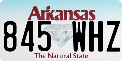 AR license plate 845WHZ
