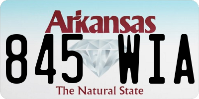 AR license plate 845WIA