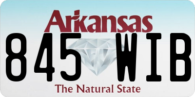AR license plate 845WIB