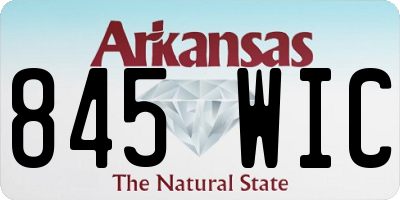 AR license plate 845WIC