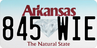 AR license plate 845WIE