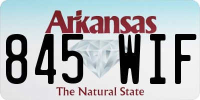 AR license plate 845WIF