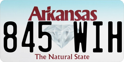 AR license plate 845WIH