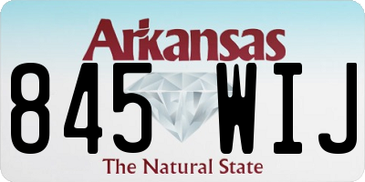 AR license plate 845WIJ