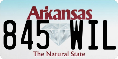 AR license plate 845WIL