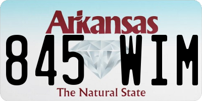 AR license plate 845WIM
