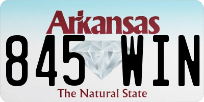 AR license plate 845WIN