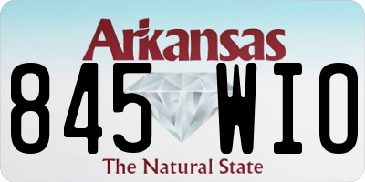 AR license plate 845WIO