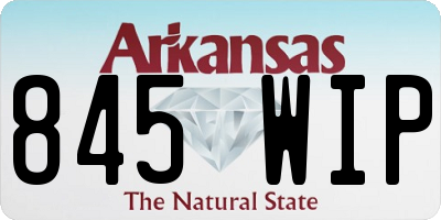 AR license plate 845WIP