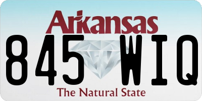 AR license plate 845WIQ