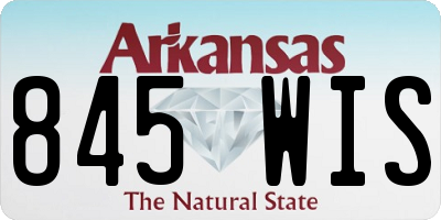 AR license plate 845WIS