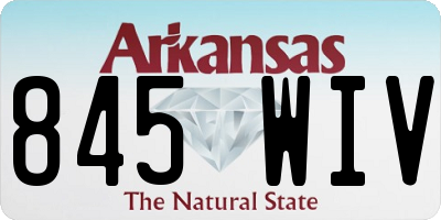 AR license plate 845WIV