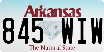 AR license plate 845WIW