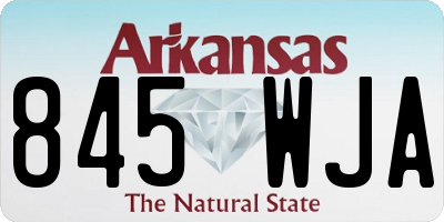 AR license plate 845WJA
