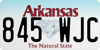 AR license plate 845WJC
