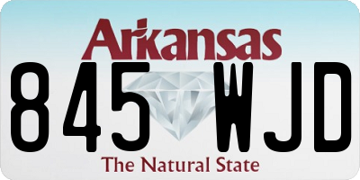 AR license plate 845WJD