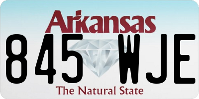 AR license plate 845WJE