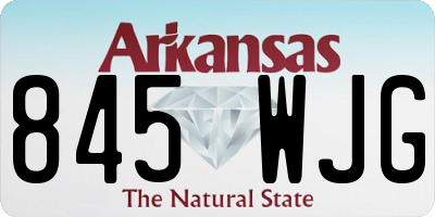 AR license plate 845WJG