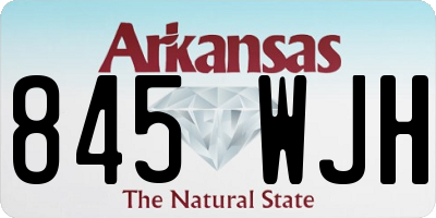AR license plate 845WJH