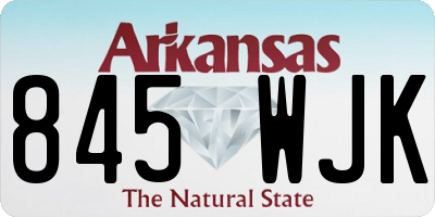 AR license plate 845WJK