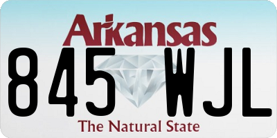 AR license plate 845WJL
