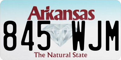 AR license plate 845WJM