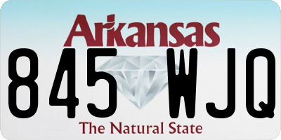 AR license plate 845WJQ