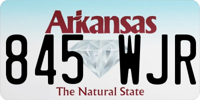 AR license plate 845WJR