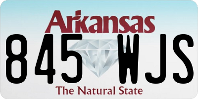 AR license plate 845WJS