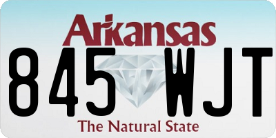 AR license plate 845WJT