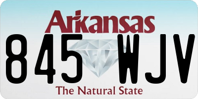 AR license plate 845WJV