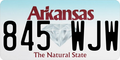 AR license plate 845WJW