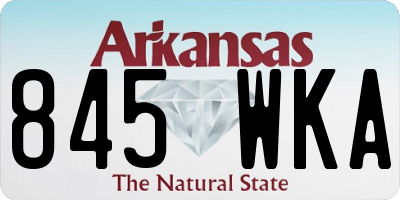 AR license plate 845WKA