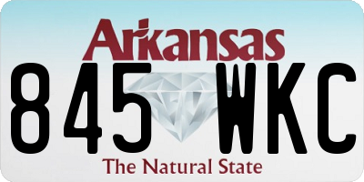 AR license plate 845WKC