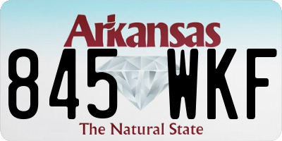 AR license plate 845WKF
