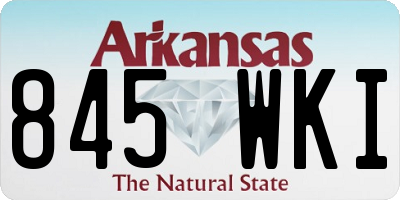 AR license plate 845WKI