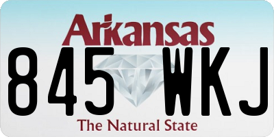 AR license plate 845WKJ