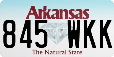 AR license plate 845WKK