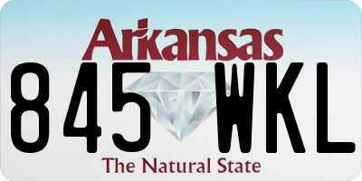 AR license plate 845WKL