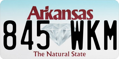 AR license plate 845WKM