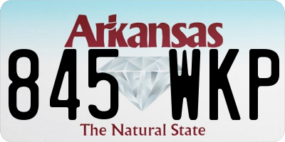 AR license plate 845WKP