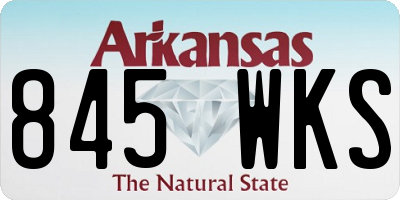 AR license plate 845WKS